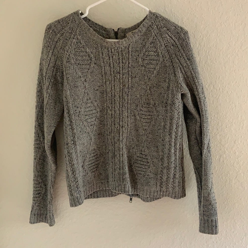 Gray Madewell Sweater with Zipper